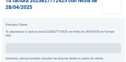 Phishing - Factura suplantando a IONOS